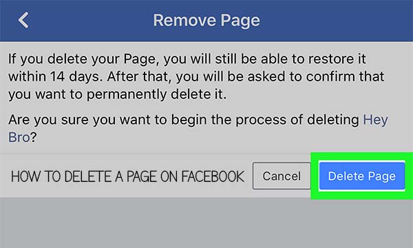 How to Delete a Page on Facebook