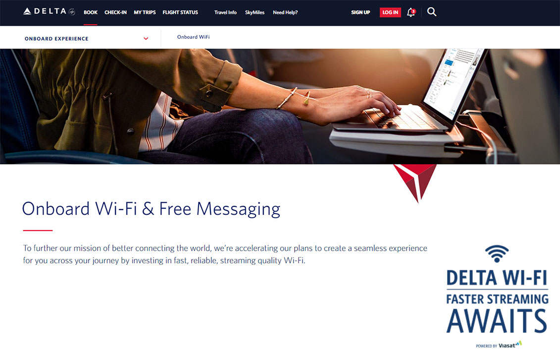 Free WIFI with Delta WiFi
