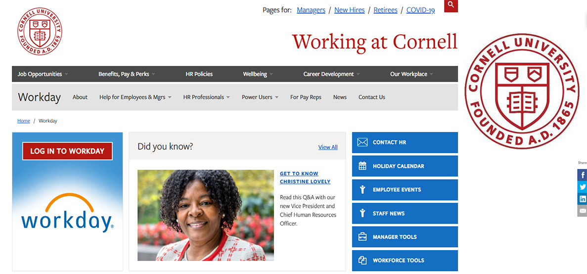 Cornell Workday Login Online