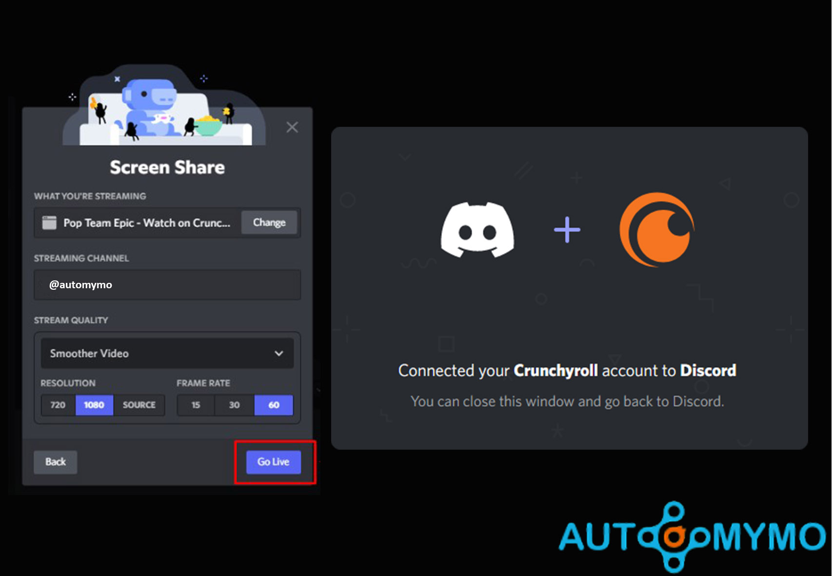 How to Stream Crunchyroll on Discord