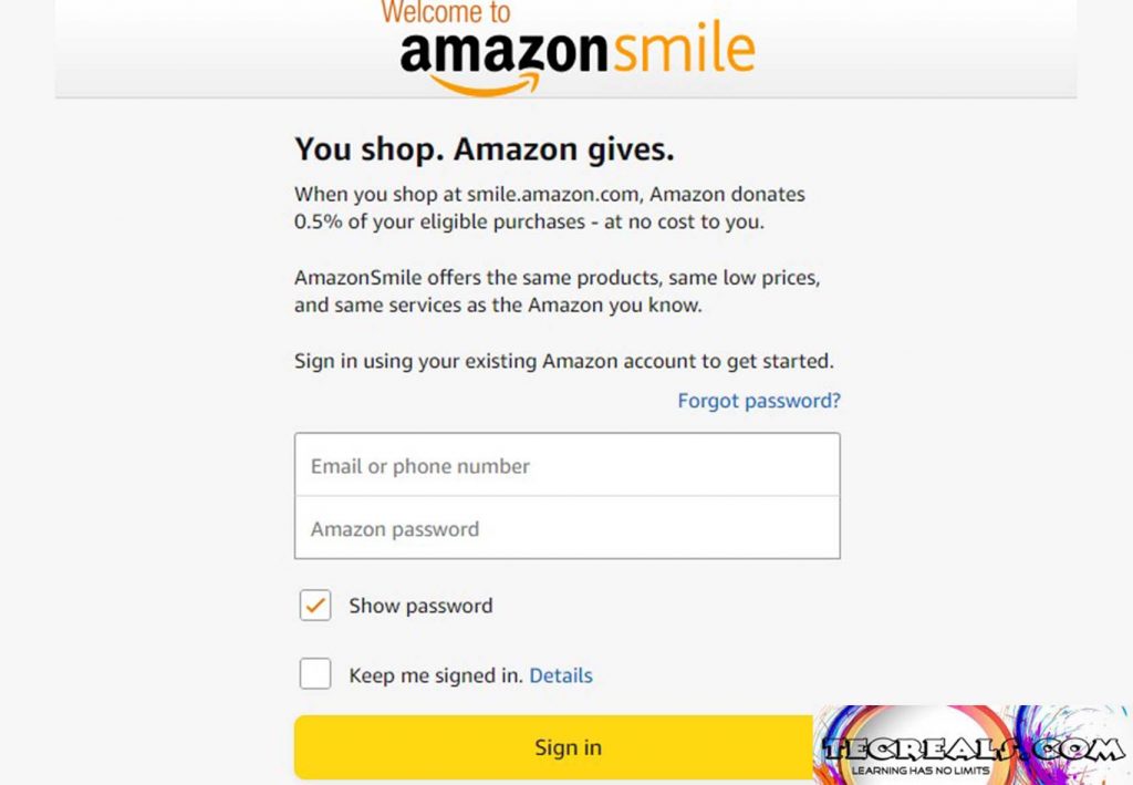 How to Login to Your AmazonSmile Account