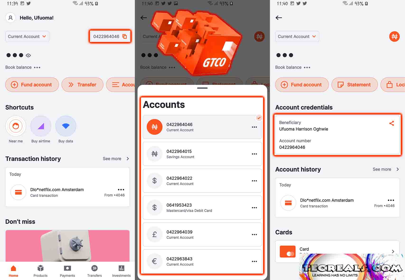 How to Retrieve GTBank Account Number