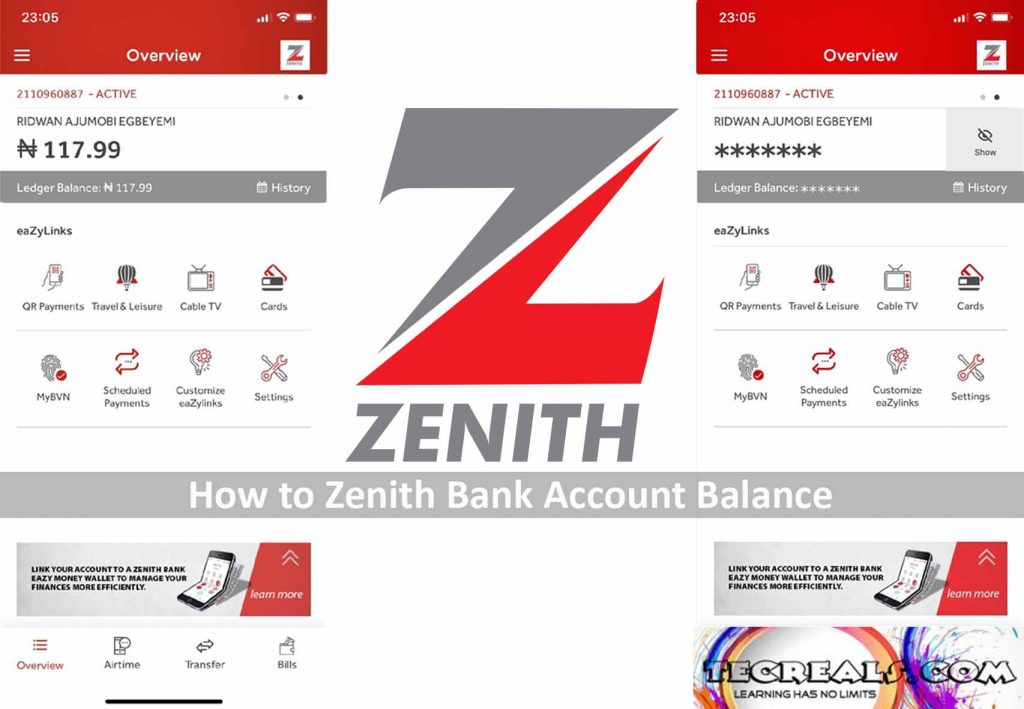 How to Zenith Bank Account Balance