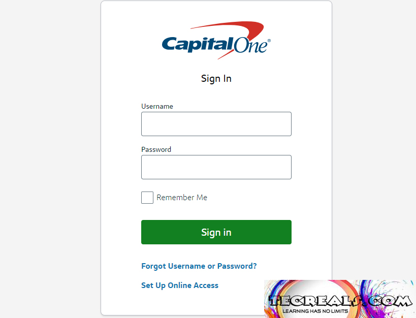 Capital One Credit Card Login at Verified.capitalone.com