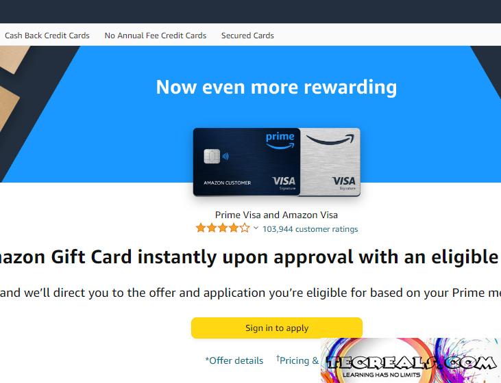 Apply for an Amazon Credit Card