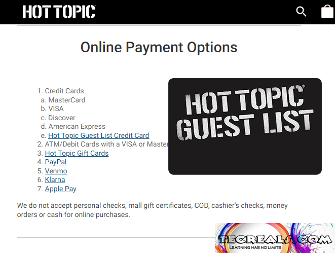 How to Pay Your Hot Topic Credit Card