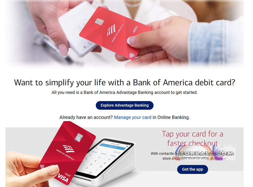 Bank Of America ATM Cards